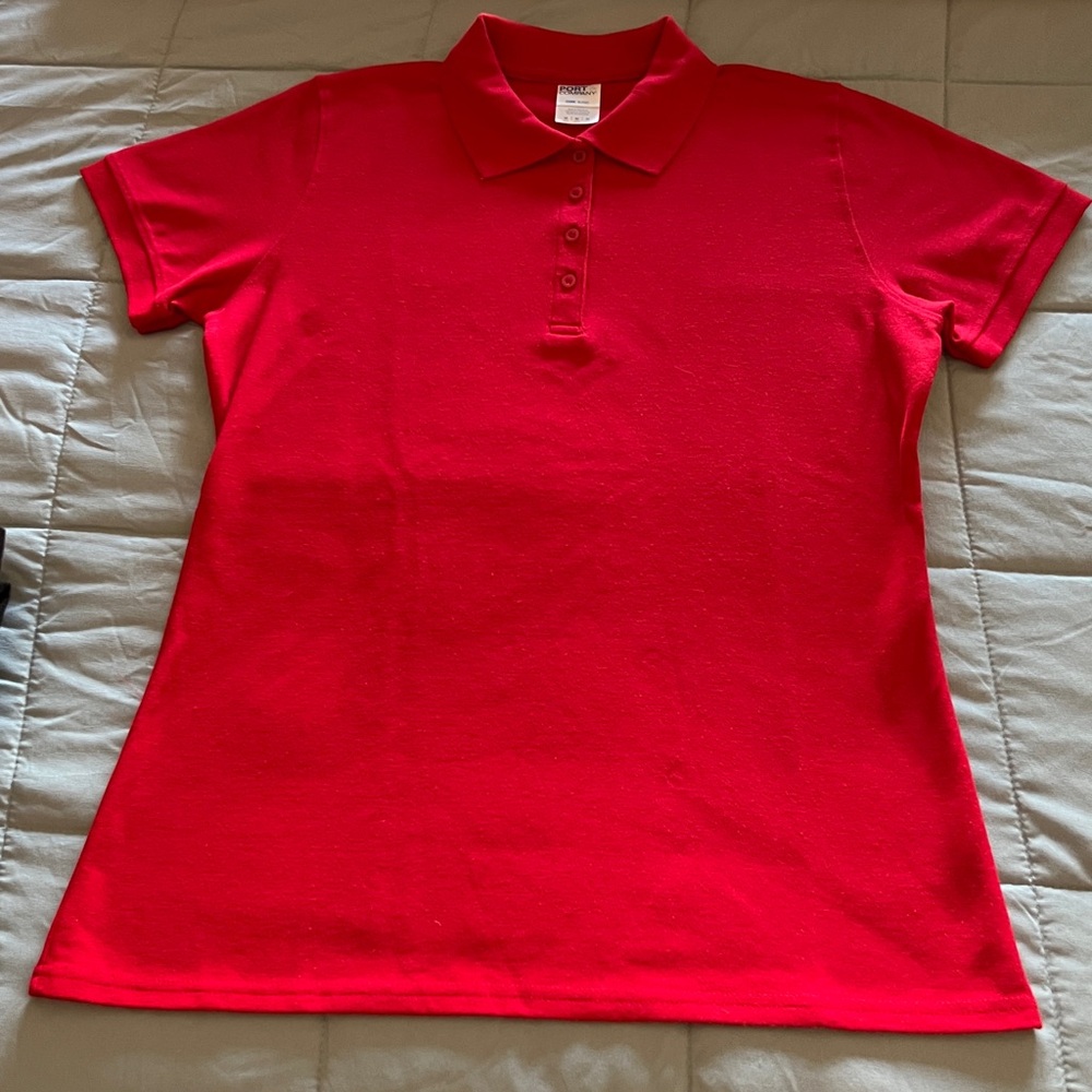 Port and Company Red Polo 4 Button Shirt